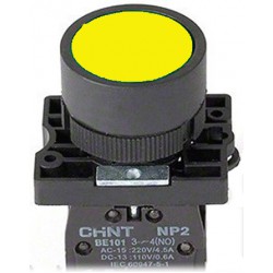 Кнопка NP2-EA51 желтая пластик Chint
